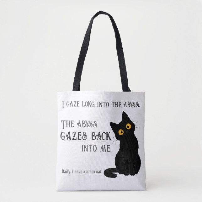 Bolsa Tote Saco de mão com citação engraçada de Nietzsche par (Frente)