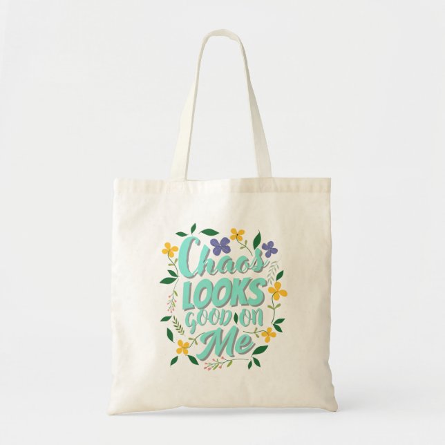 Bolsa Tote Saco de mão com citação estética (Frente)
