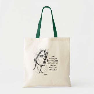 Bolsa Tote Saco de mão com citação minimalista em espanhol