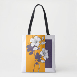 Bolsa Tote Saco de mão com contraste de jardim âmbar