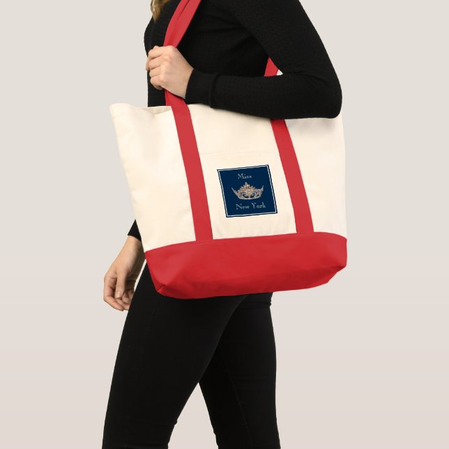 Bolsa Tote Saco de Mão com Coroa de Concurso (Frente (produto))