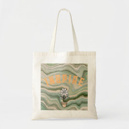 Bolsa Tote Saco de mão com estampa de mármore verde personali