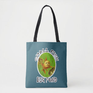 Bolsa Tote Saco de mão com estampa de peixinho engraçado