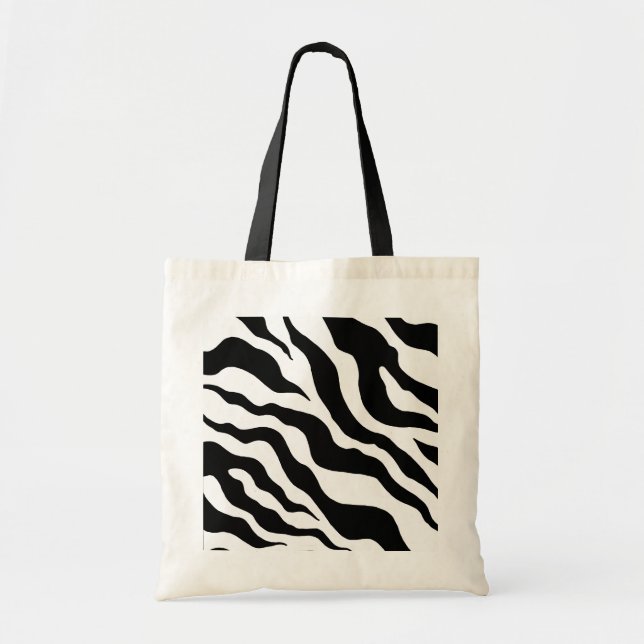 Bolsa Tote Saco de mão com estampa de zebra (Frente)