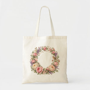 Bolsa Tote saco de mão com grinalda de rosa