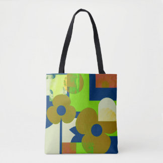 Bolsa Tote Saco de mão com padrão floral colorido – Fl vibran