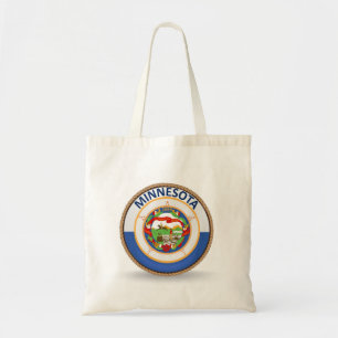 Bolsa Tote Saco de mão com selo da bandeira do estado de Minn