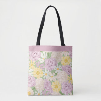 Bolsa Tote Saco de mão com tapete de mesa grande de jardim fl