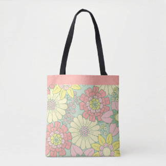 Bolsa Tote Saco de mão com tapete de mesa grande de jardim fl