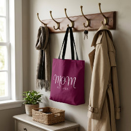Bolsa Tote Saco de mão com texto Mãe Fundada Presente de Nova