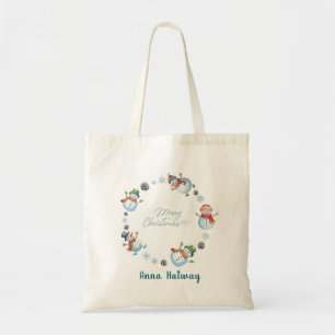 Bolsa Tote Saco de Mão Coroa de Neve Personalizada