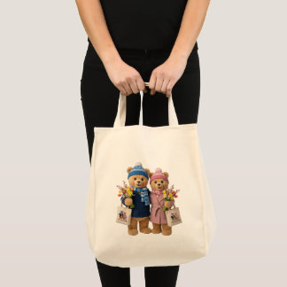 Bolsa Tote Saco de Mão Couple Bear | A Família Frosty