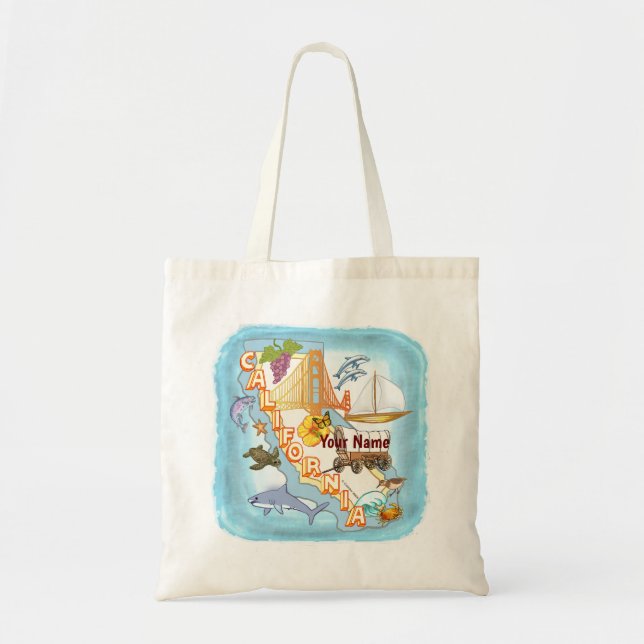 Bolsa Tote Saco de mão da Califórnia (Frente)