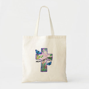 Bolsa Tote Saco de mão da Cruz da Nova Criação Cristã