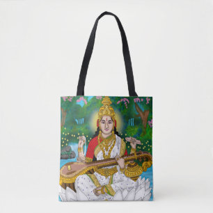Bolsa Tote Saco de mão da Deusa Saraswati