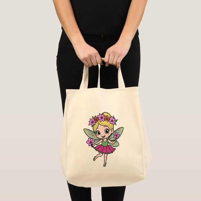 Bolsa Tote Saco de mão da Fada das Flores Caprichosa (Frente (produto))