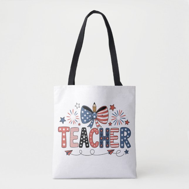 Bolsa Tote Saco de mão da Independência Americana (Frente)
