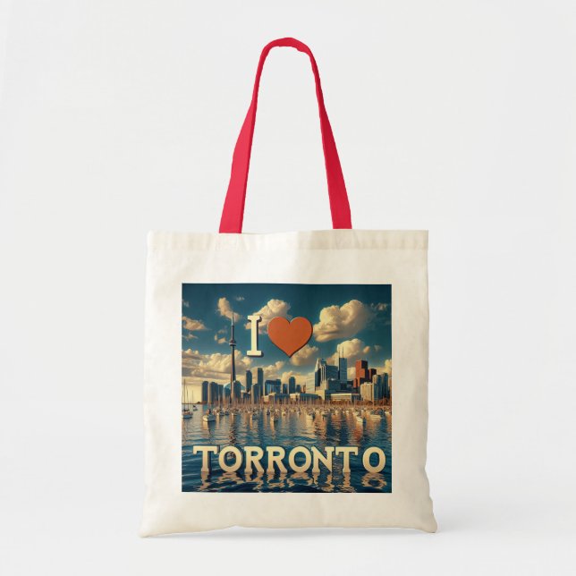 Bolsa Tote Saco de Mão da Orla de Toronto Downtown (Frente)