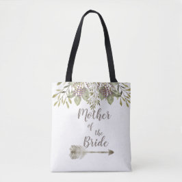 Bolsa Tote Saco de mão de aquarela botânica para a mãe da noi