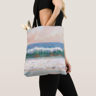 Bolsa Tote Saco de mão de arte da praia oceânica