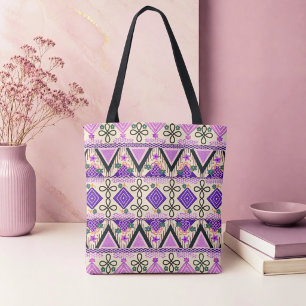 Bolsa Tote Saco de mão de arte folclórica Boho