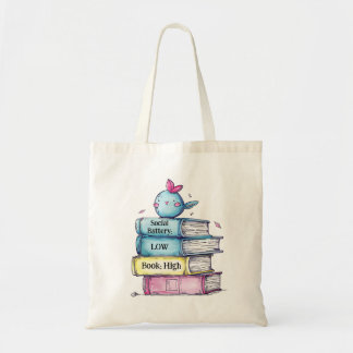 Bolsa Tote Saco de mão de bateria social baixa e livro alto |