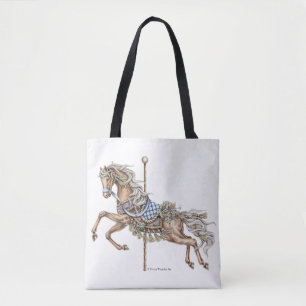 Bolsa Tote Saco de mão de cavalo de carrossel de outono