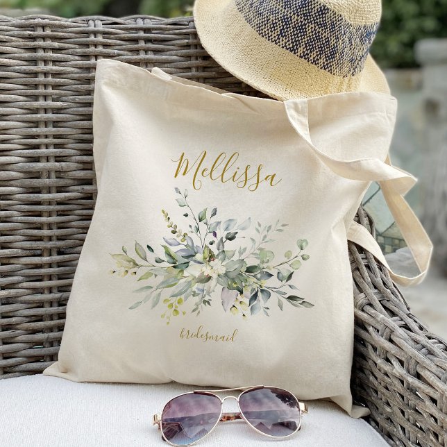 Bolsa Tote Saco de mão de dama de honra com folhagem para cas (Criador carregado)