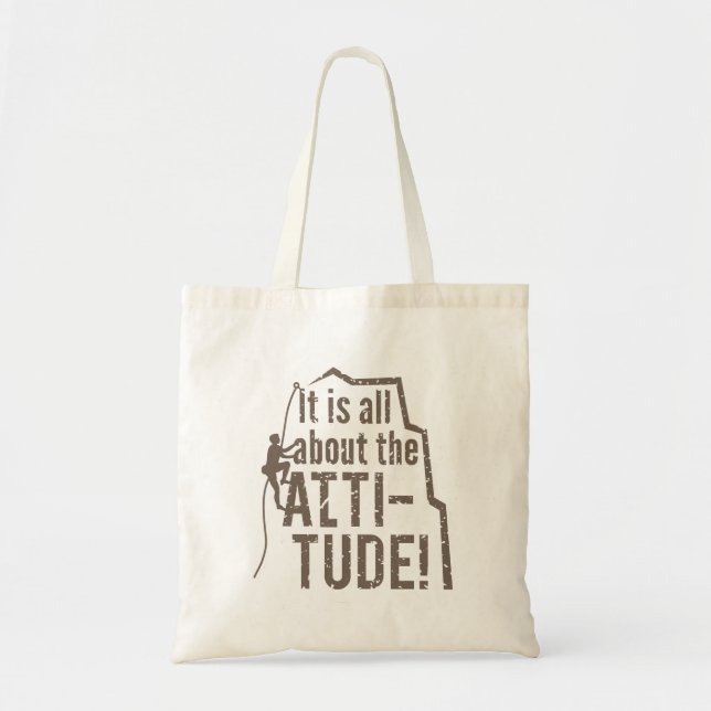 Bolsa Tote Saco de mão de escalada em rocha Altitude Atitude  (Frente)