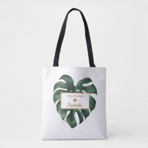 Bolsa Tote Saco de mão de folha de palmeira tropical para dam