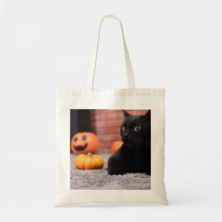 Bolsa Tote Saco de mão de Halloween com chapéu de bruxa fofo