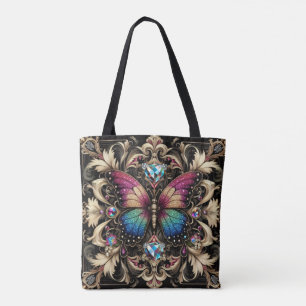 Bolsa Tote Saco de mão de luxo em estilo Rainbow Butterfly Di