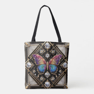 Bolsa Tote Saco de mão de luxo em estilo Rainbow Butterfly Di