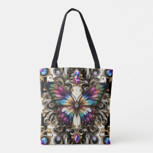 Bolsa Tote Saco de mão de luxo em estilo Rainbow Butterfly Di