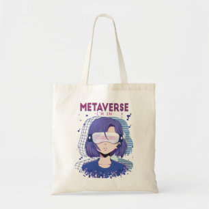 Bolsa Tote Saco de mão de menina de anime com óculos de reali
