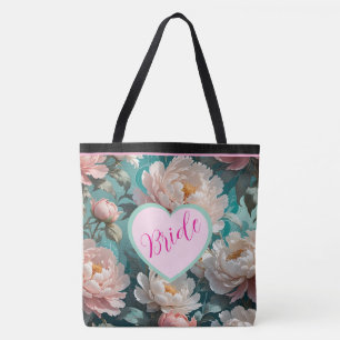 Bolsa Tote Saco de Mão de Noiva com Impressão Multipla de Peô