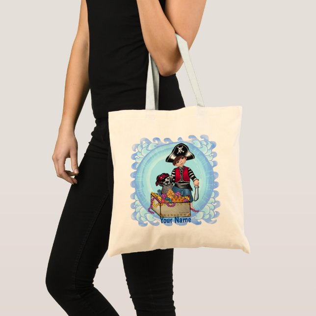 Bolsa Tote Saco de mão de Pirata Menino (Frente (produto))