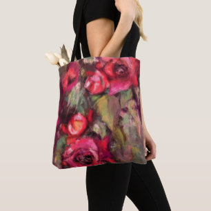 Bolsa Tote Saco de mão de rosas vermelhas