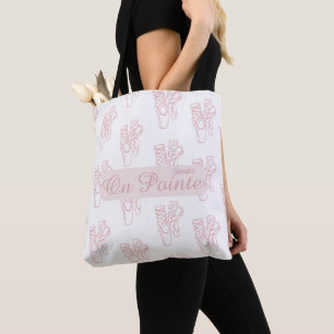 Bolsa Tote Saco de mão de sapatos de balé On Pointe