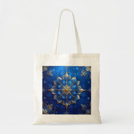 Bolsa Tote Saco de mão decorativo azul para feriado