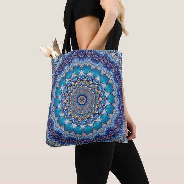 Bolsa Tote Saco de mão decorativo azul para feriado (Close Up)