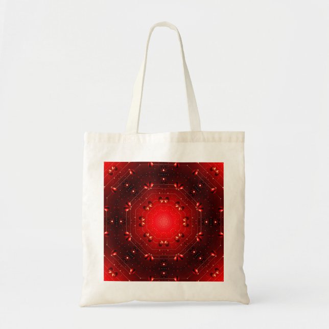 Bolsa Tote Saco de mão decorativo vermelho (Frente)