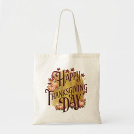 Bolsa Tote Saco de mão dia de ação de graças feliz abóbora