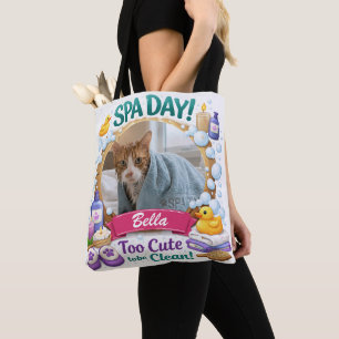 Bolsa Tote Saco de mão "Dia de Spa Divertido para Animais de