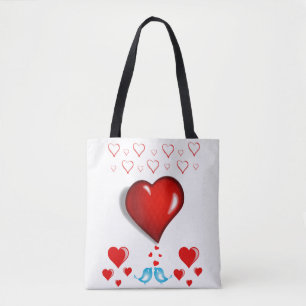 Bolsa Tote Saco de mão dia dos namorados amor corações