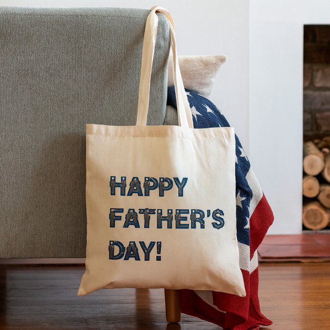 Bolsa Tote Saco de mão Dia dos Pais Feliz (Criador carregado)