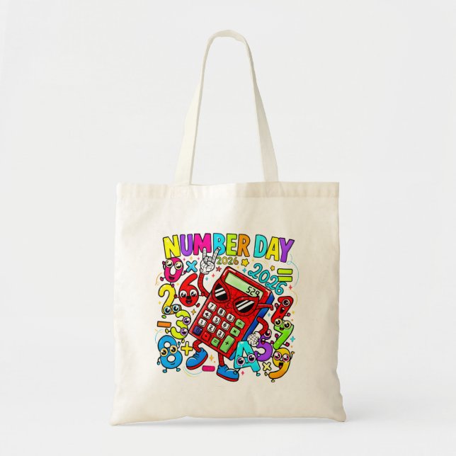 Bolsa Tote Saco de mão do Dia do Número de Matemática para a  (Frente)