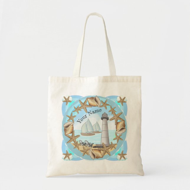 Bolsa Tote Saco de mão do Farol de Biloxi (Frente)