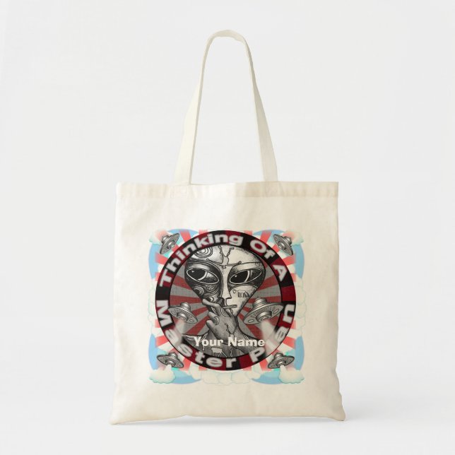Bolsa Tote Saco de mão do Plano Mestre Alien (Frente)