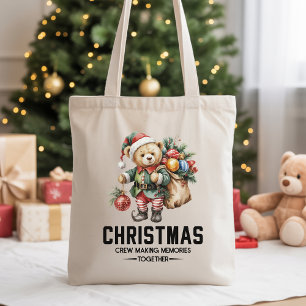 Bolsa Tote Saco de mão do Urso da Equipe de Natal Presente pa